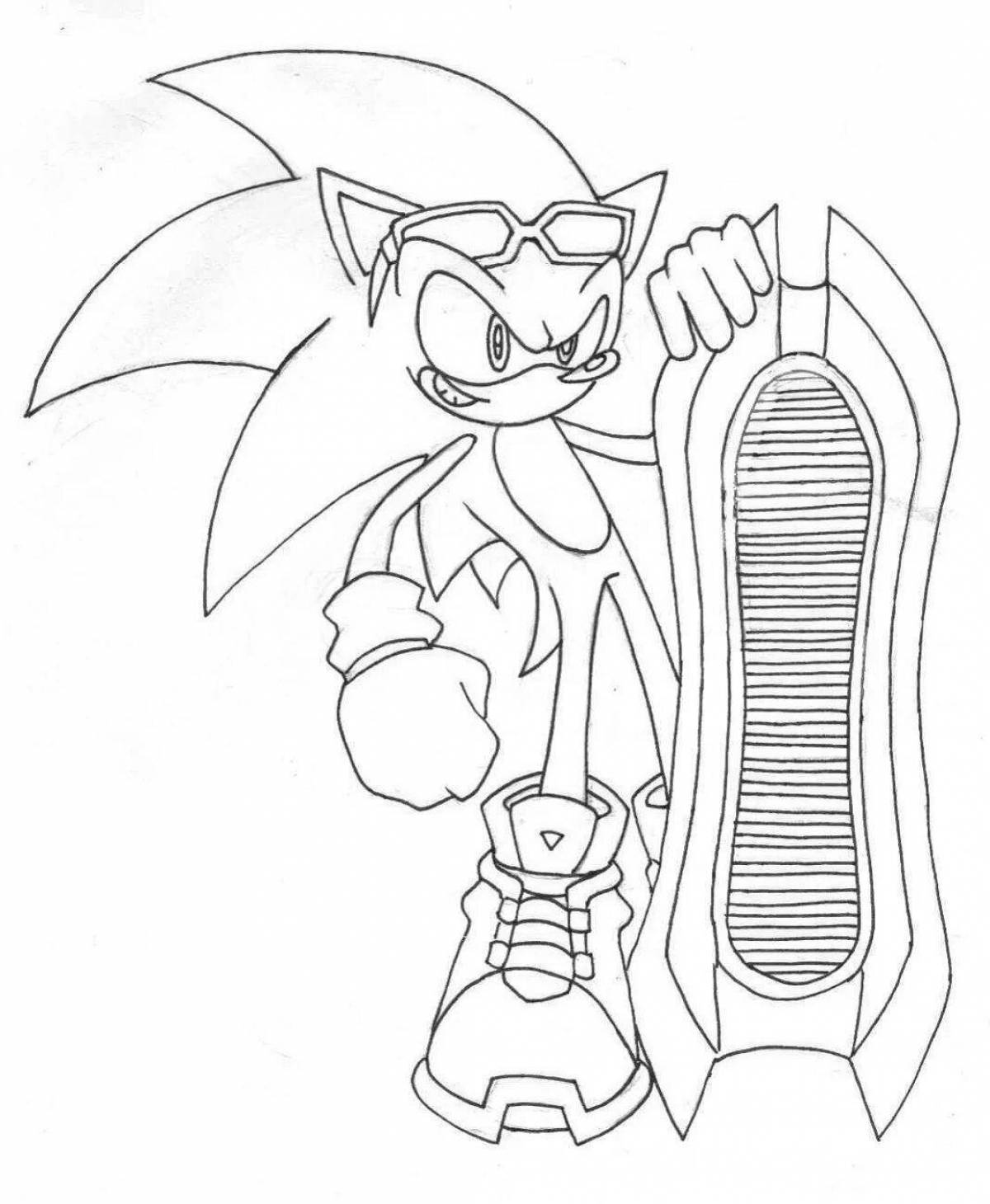Excalibur sonic amazing coloring page