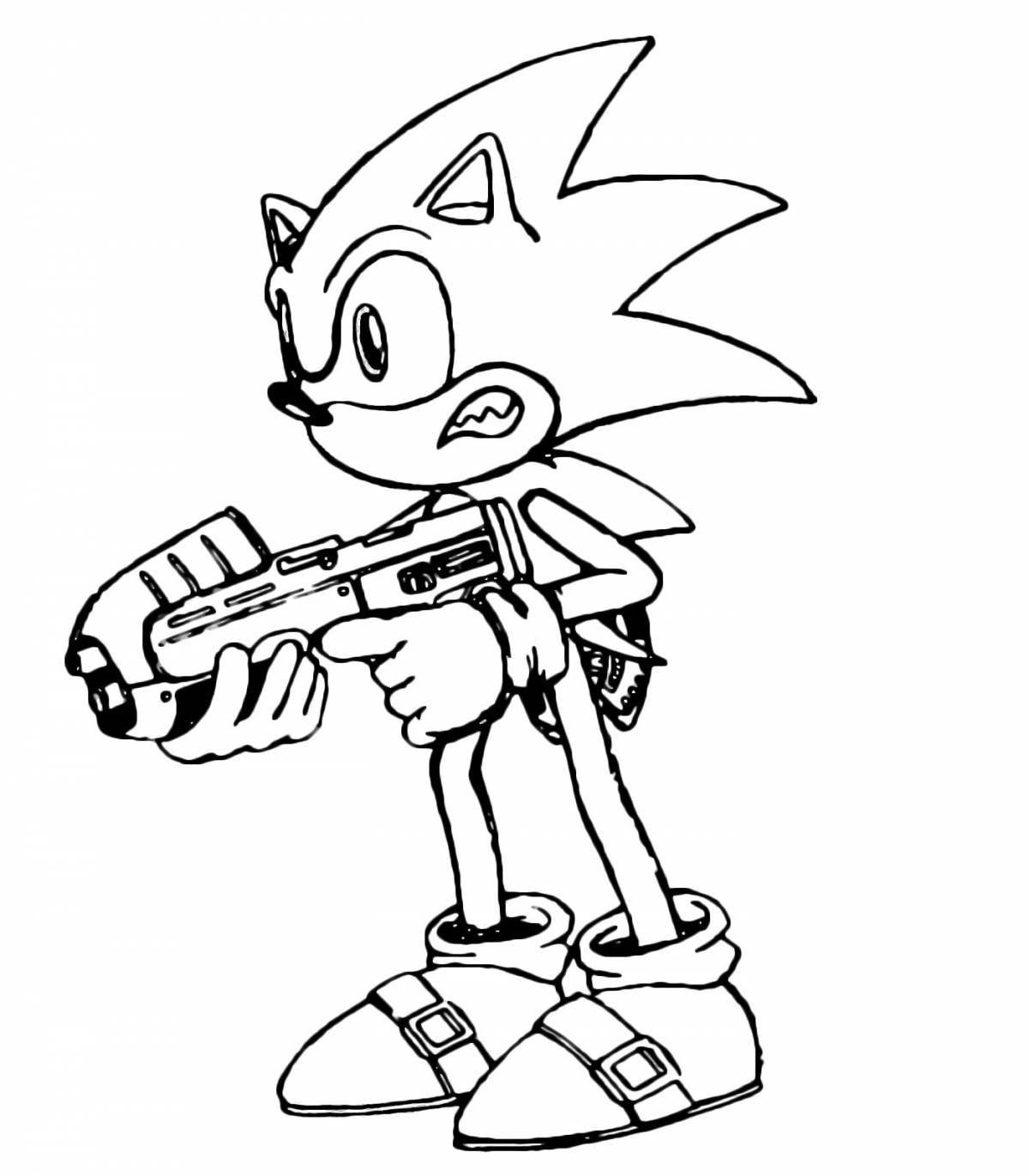 Excalibur sonic fantasy coloring page