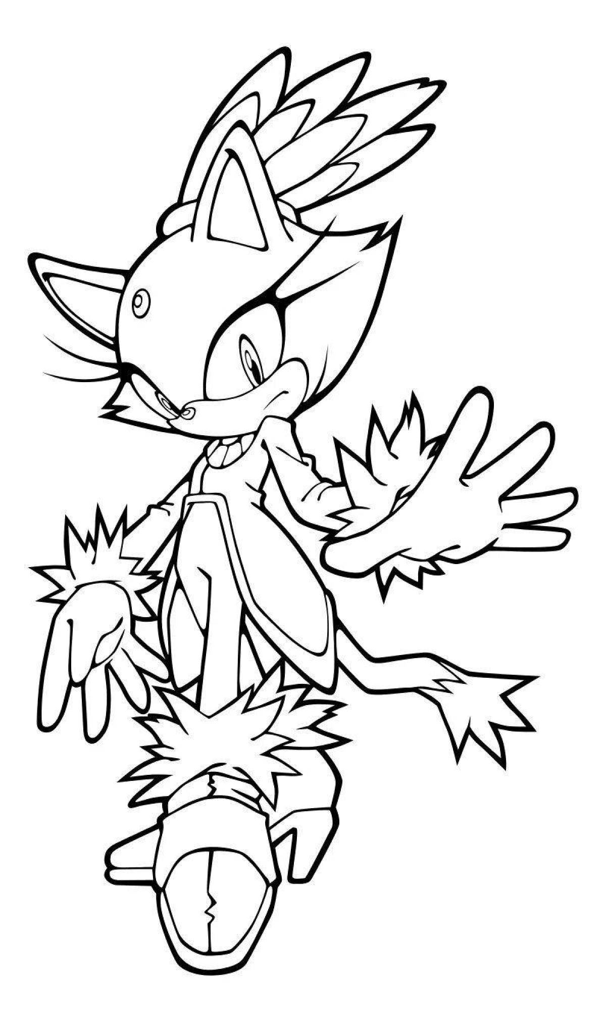 Excalibur sonic shiny coloring page