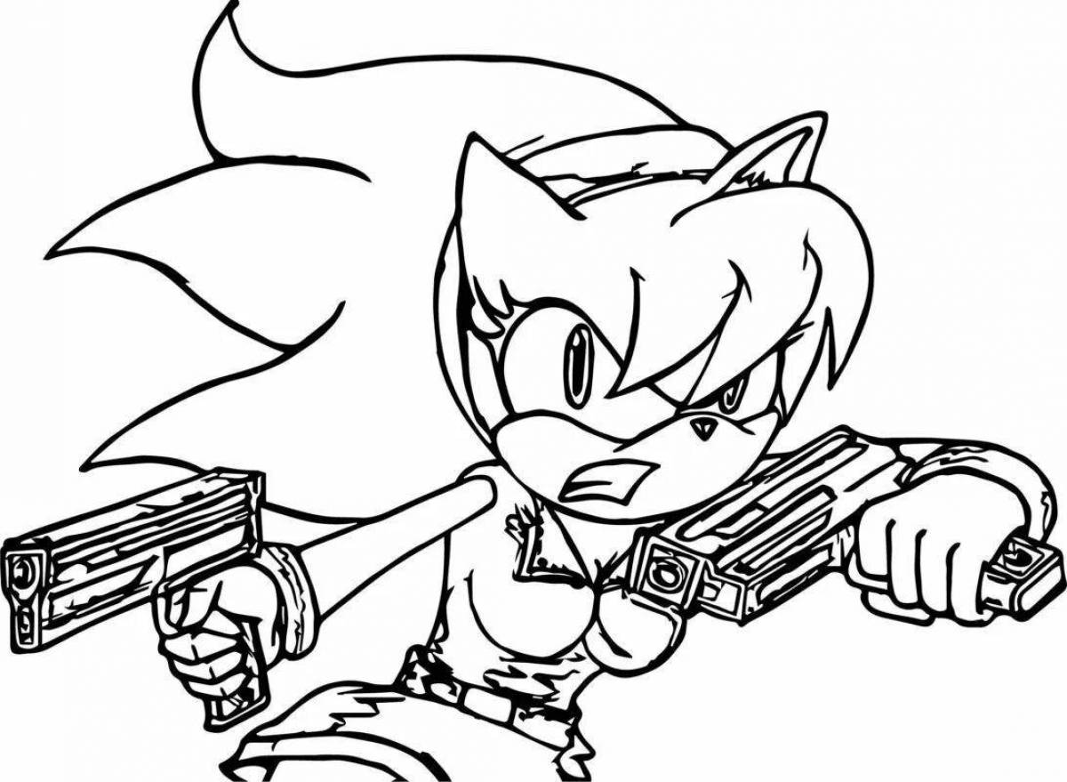 Colorful excalibur sonic coloring page
