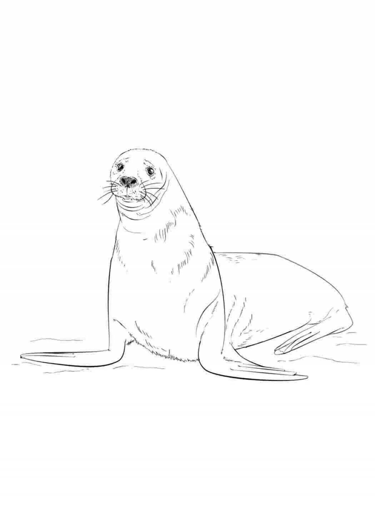 Snuggable coloring page seal