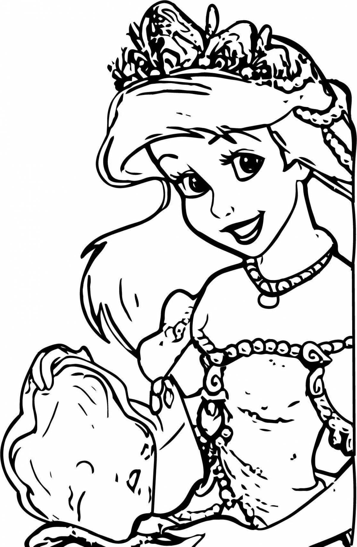 Bright coloring mermaid rapunzel