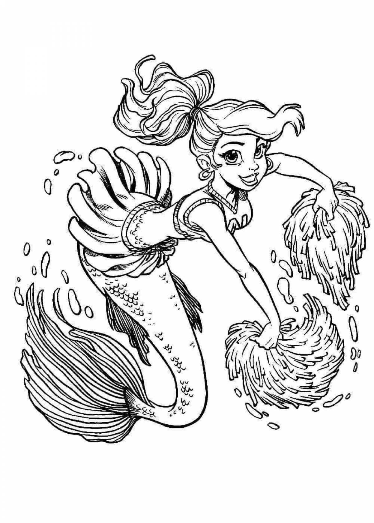 Silly coloring mermaid rapunzel