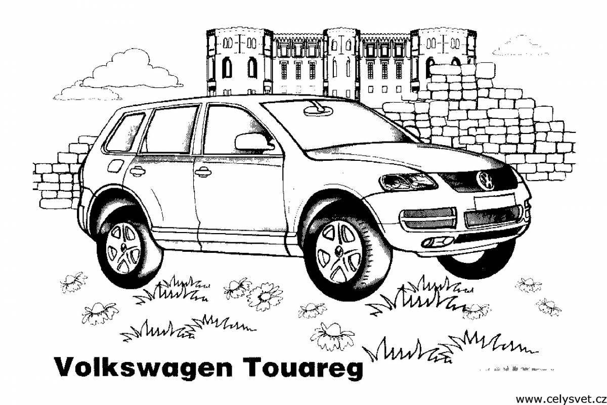 Бесстрашный volkswagen tuareg раскраска