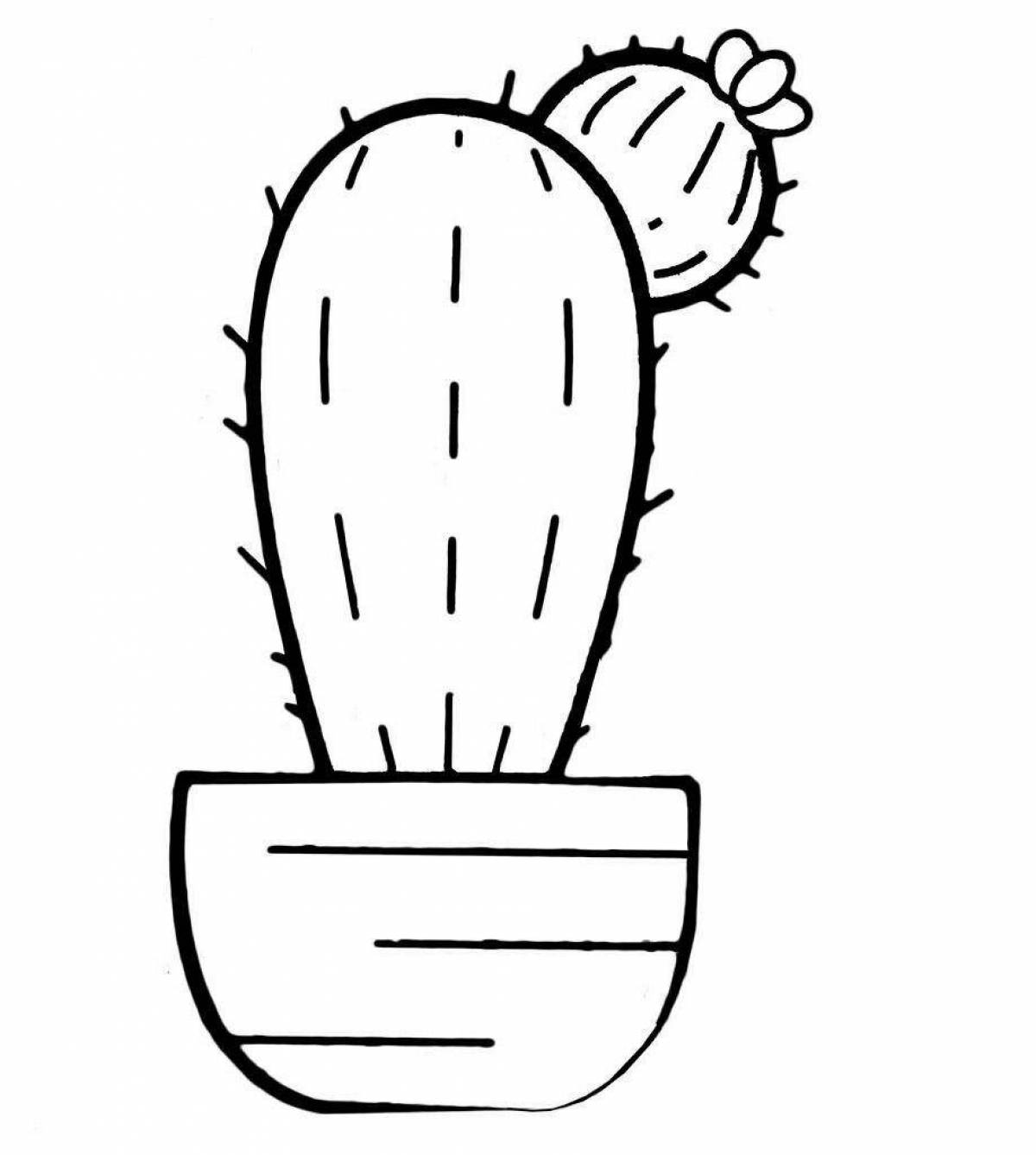 Funny cactus in a pot for children