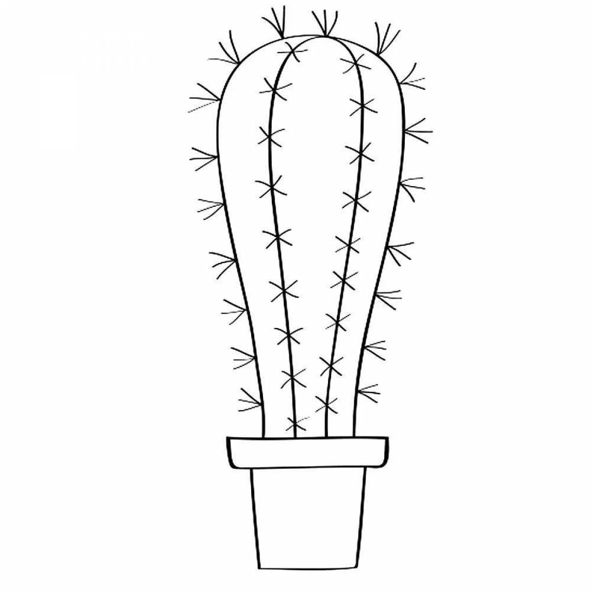 Sweet cactus in a pot for children