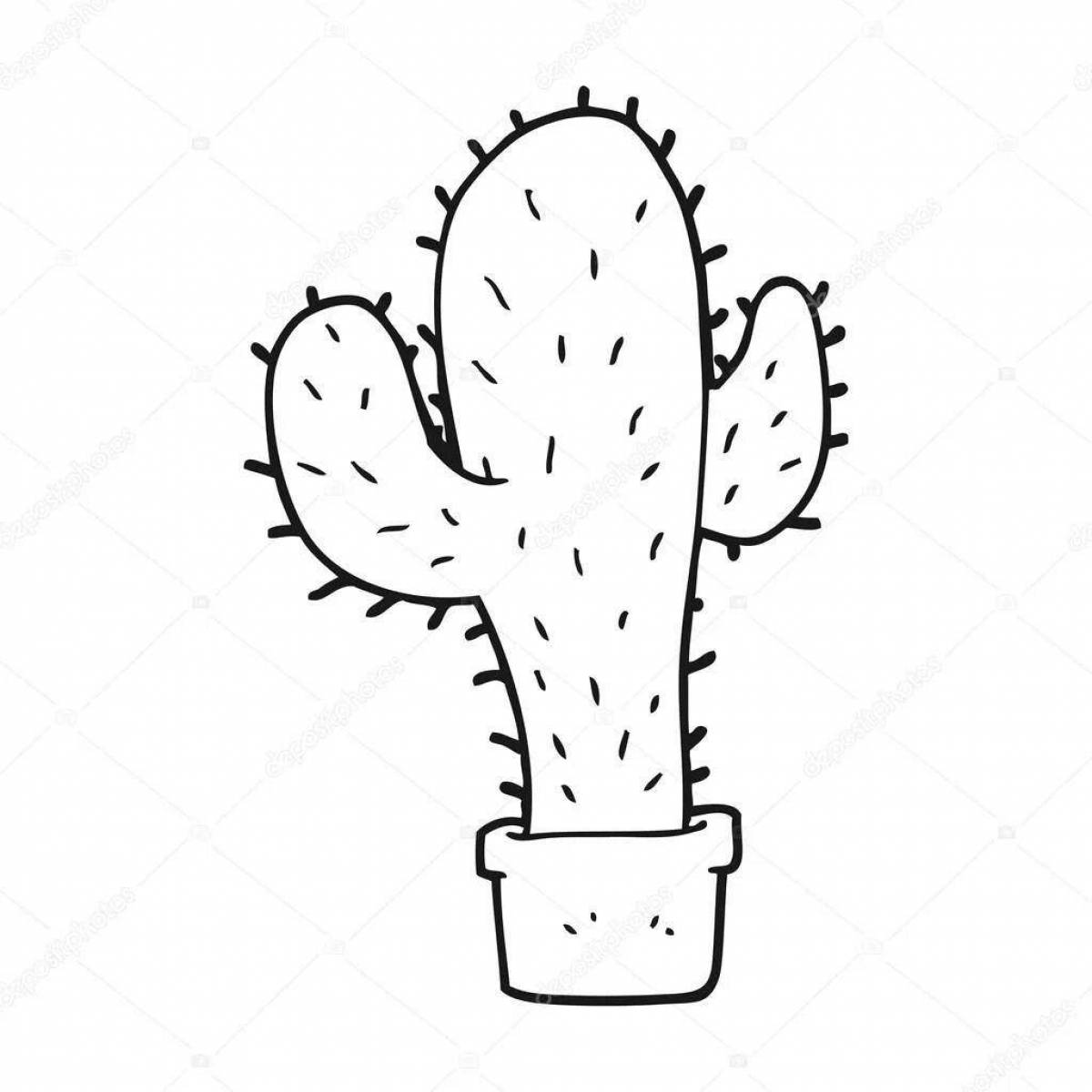 Cute cactus in a pot for children