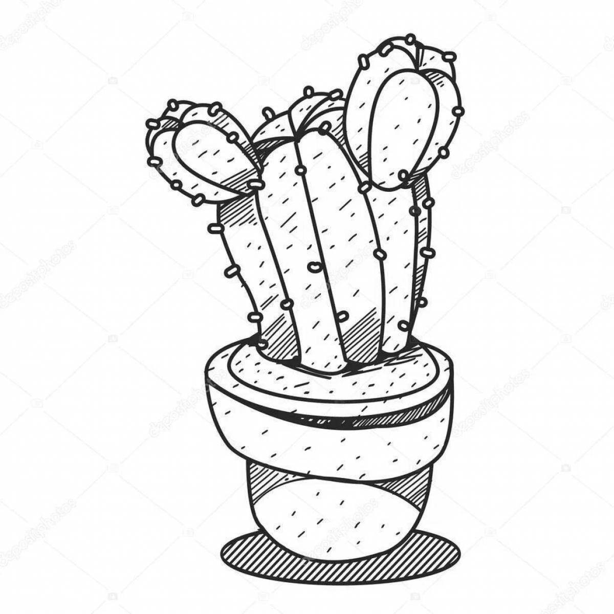 Fantastic cactus in a pot for kids