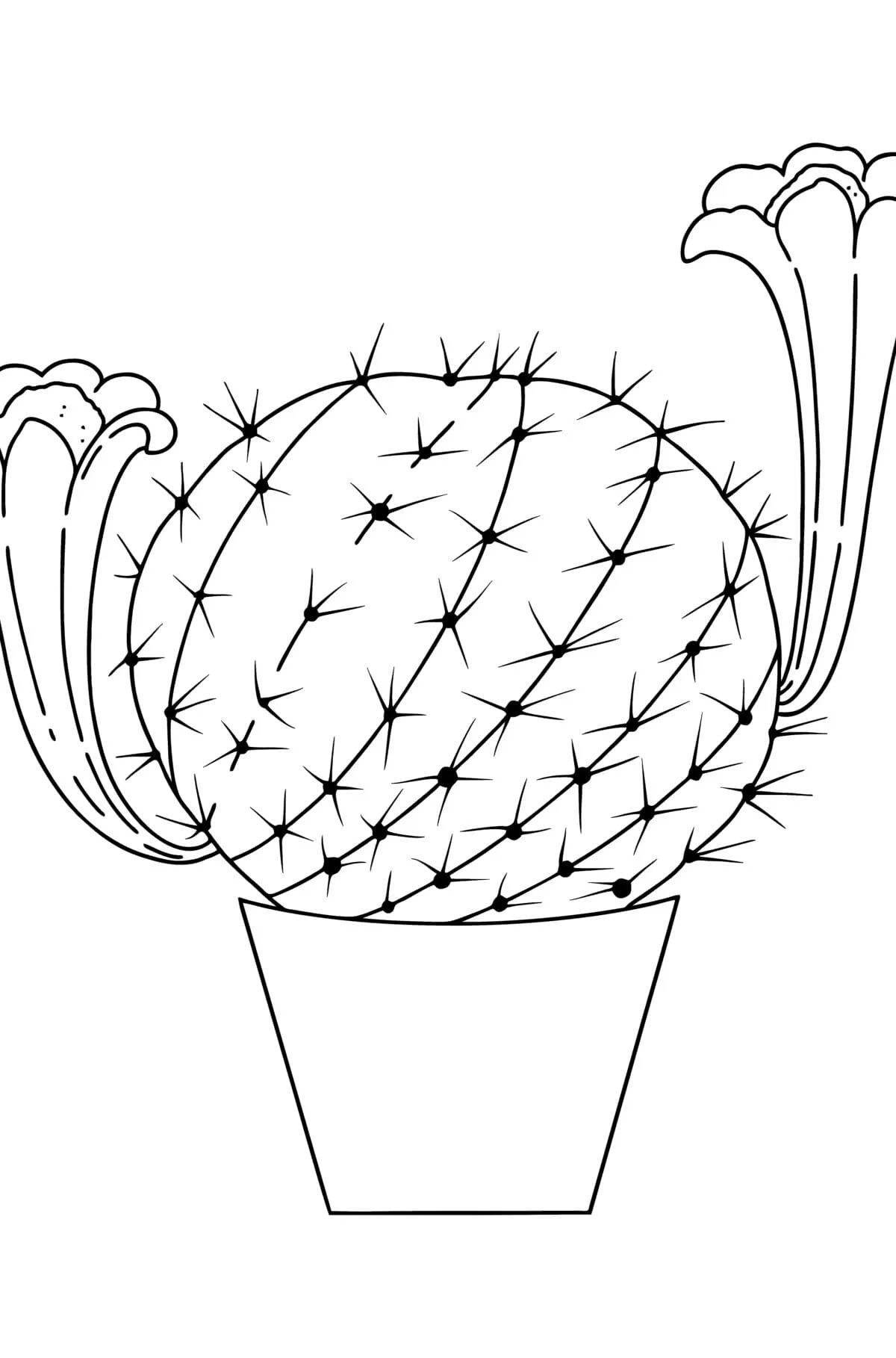 Glamourous cactus in a pot for children