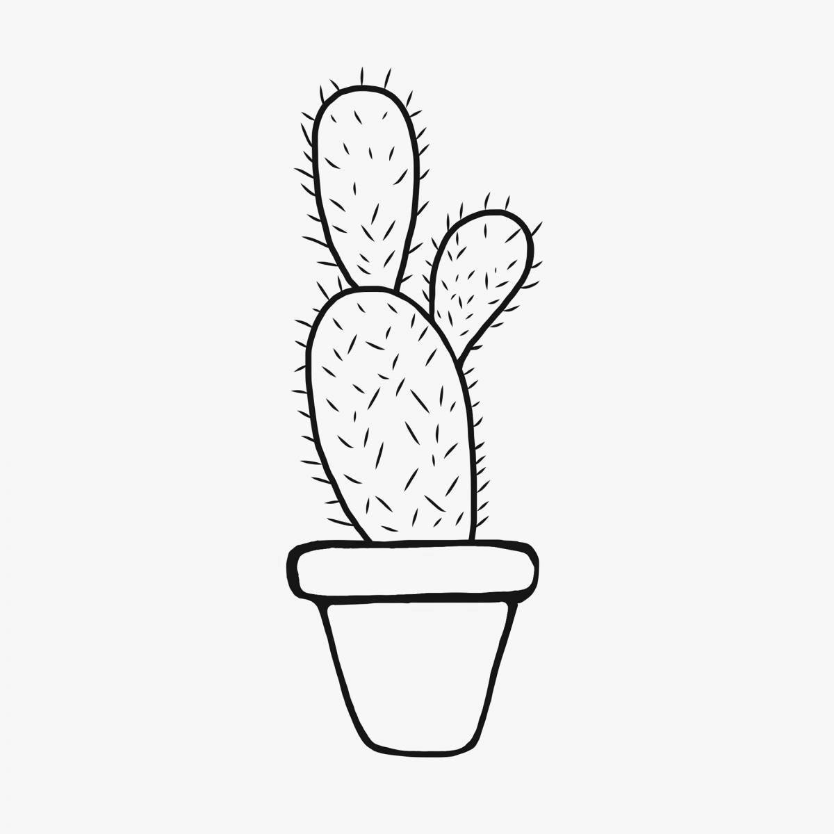 Humorous cactus in a pot for children