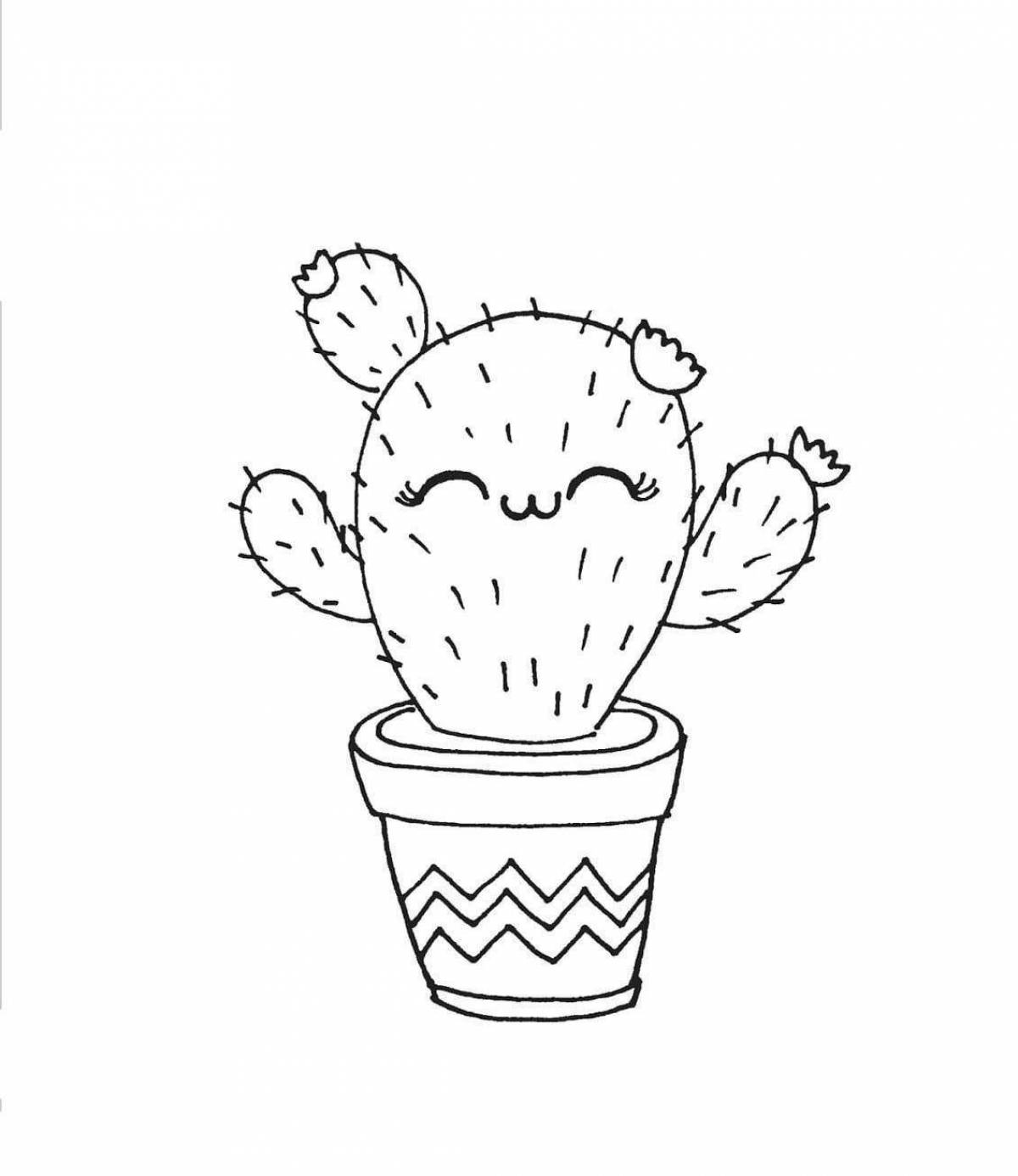 Cactus in pot for kids #1