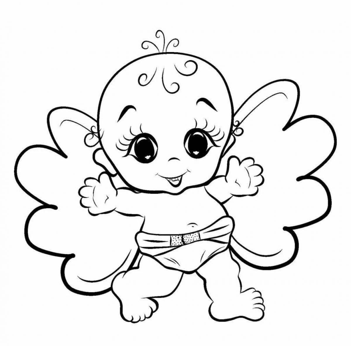 Shine baby angel coloring book