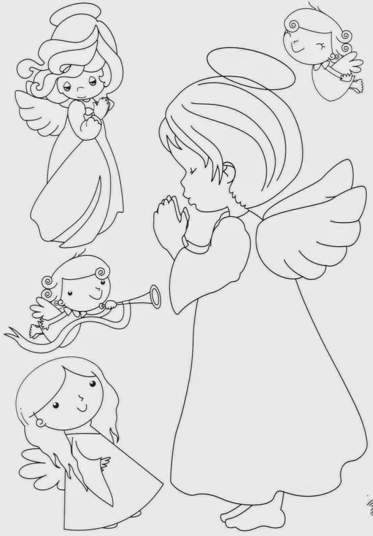Baby angel blissful coloring book