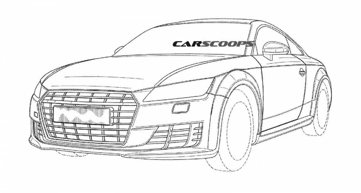 Colorful audi sport coloring page