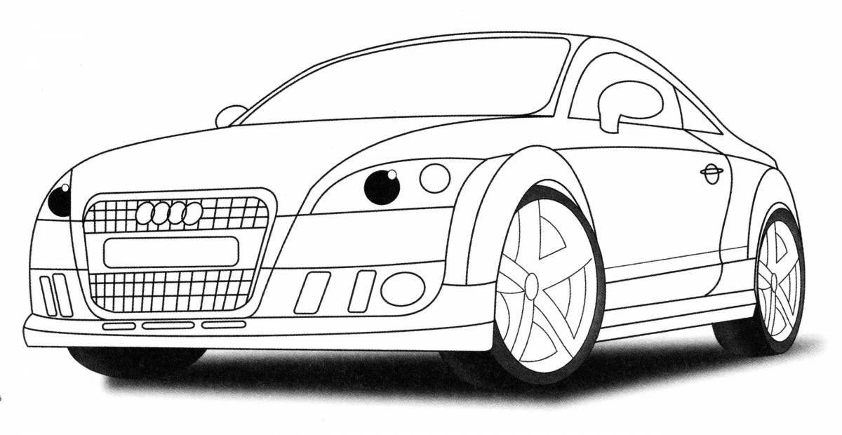 Audi sport bold coloring page