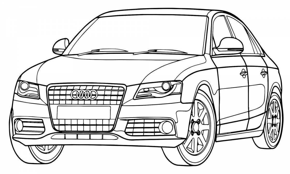 Amazing audi sport coloring page