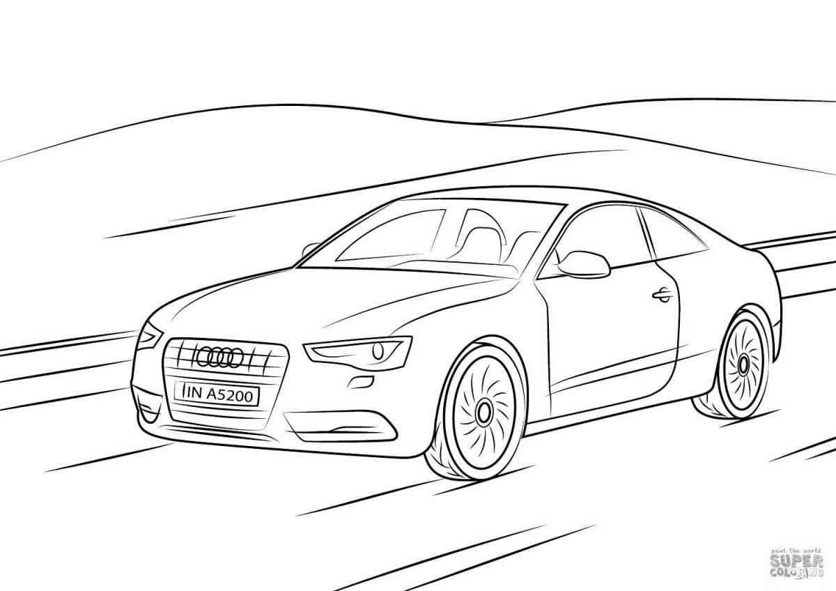 Luminous audi sport coloring page