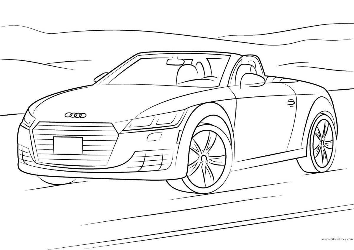 Shinning audi sport coloring page
