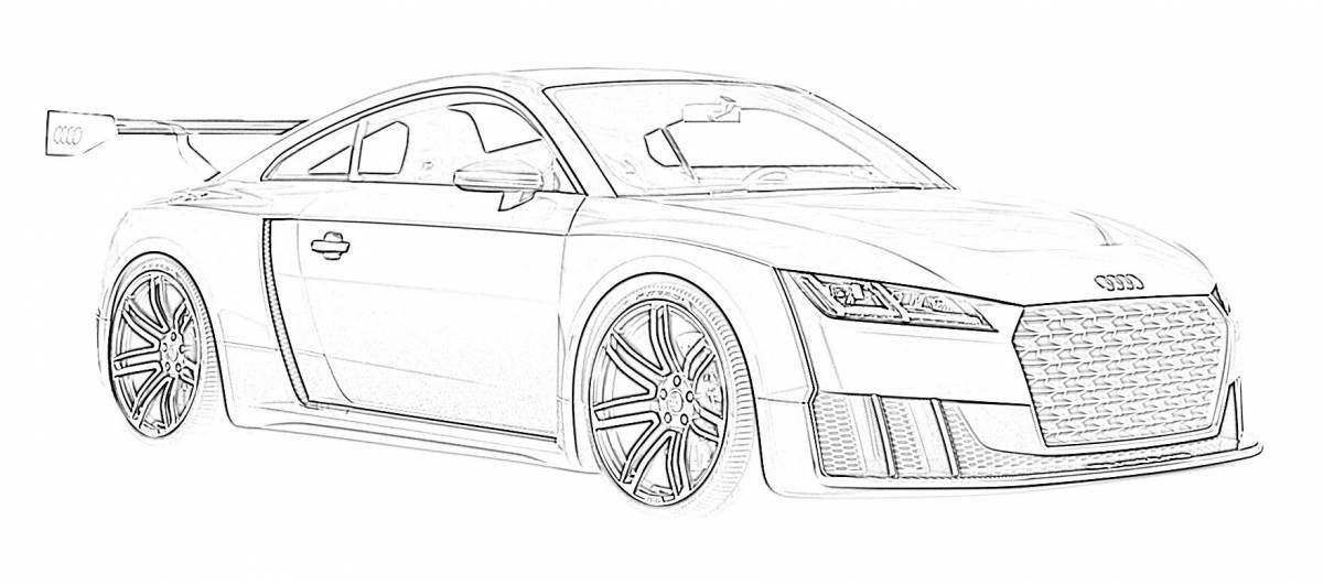 Outstanding audi sport coloring page