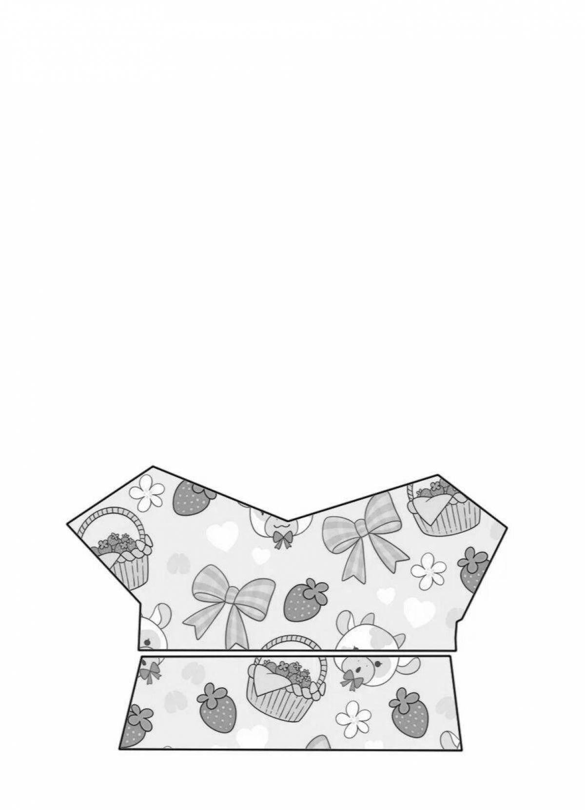 Coloring page adorable clothes for paper duck lalafanfan