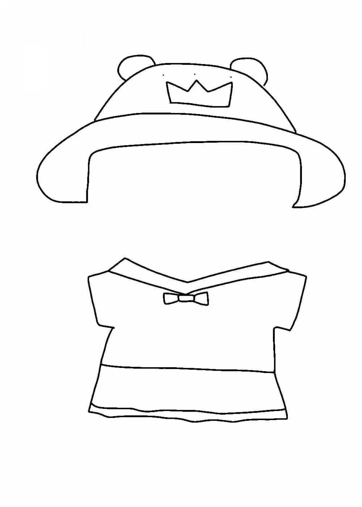 Lalafanfan cute paper duck clothes coloring page