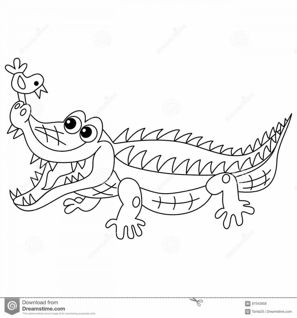 Live crocodile coloring antistress