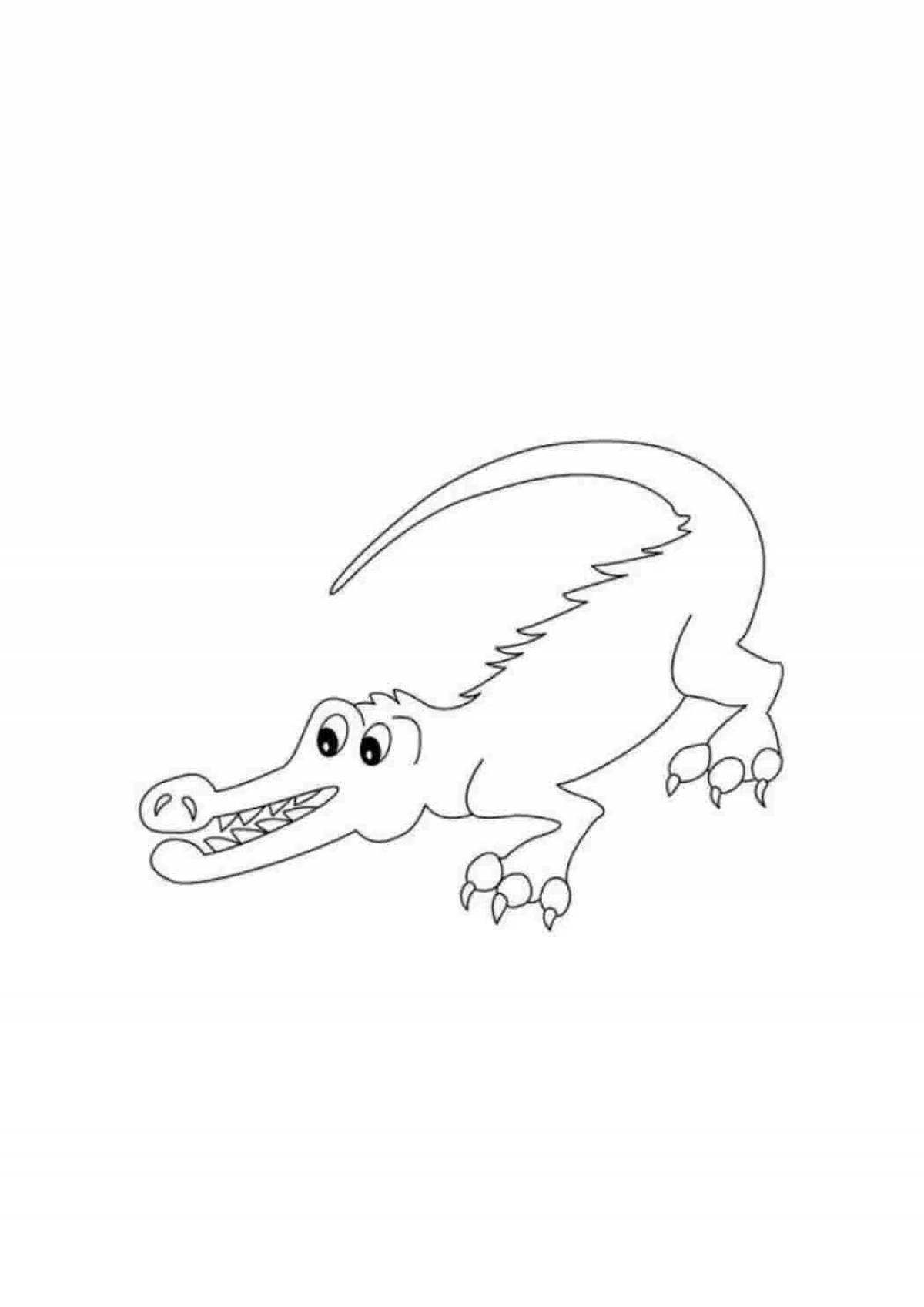Exciting coloring crocodile antistress