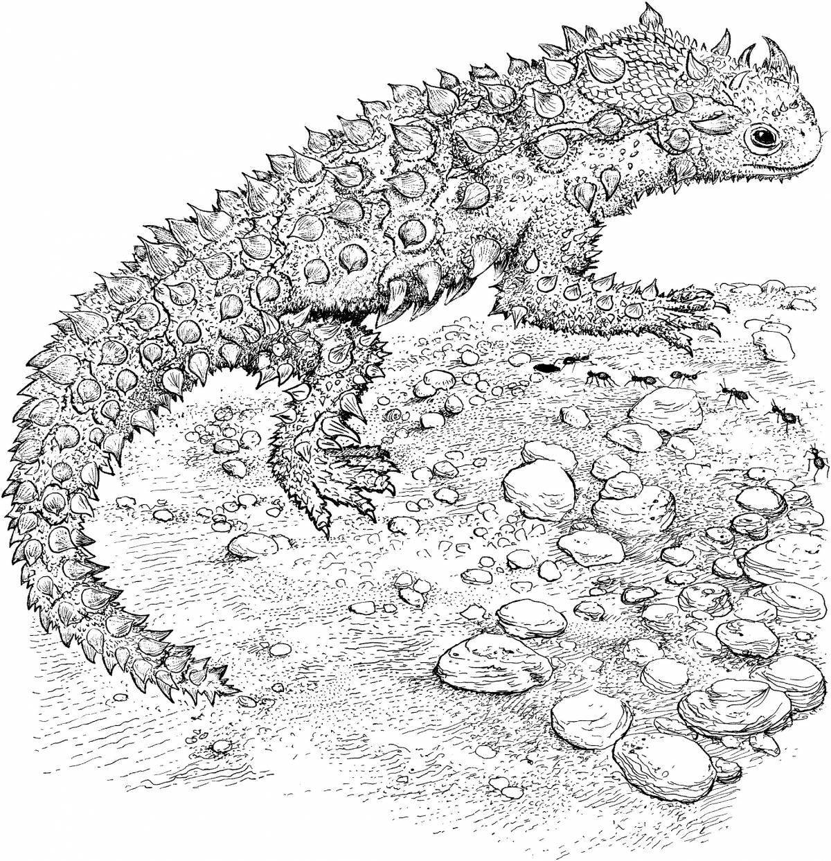 Delightful crocodile antistress coloring book
