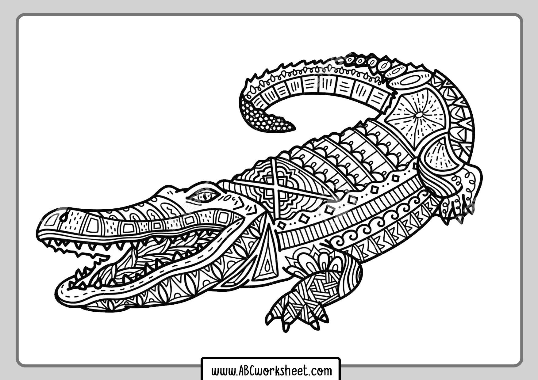 Comforting crocodile coloring antistress
