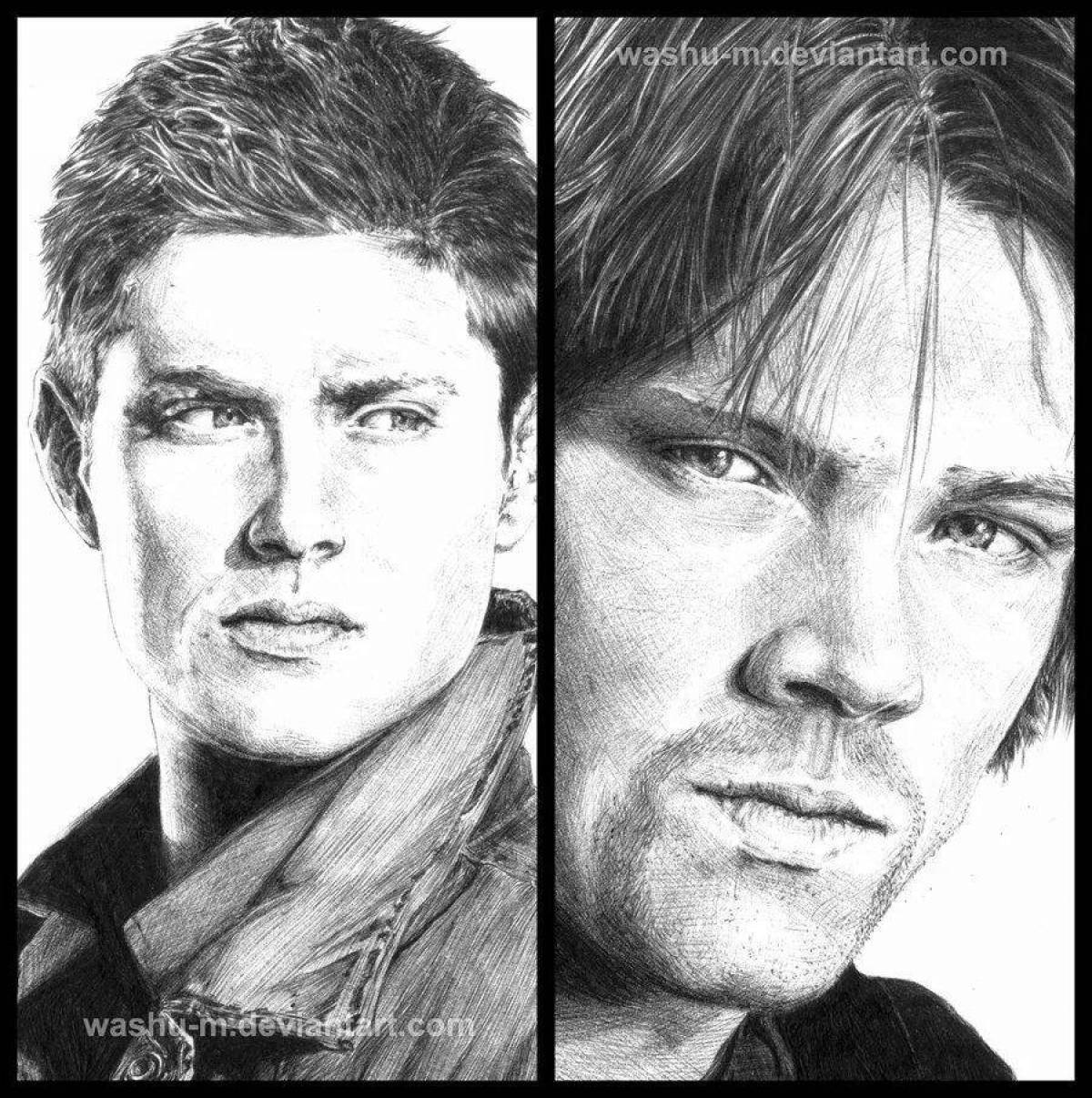 Photo Glitter coloring spiral supernatural