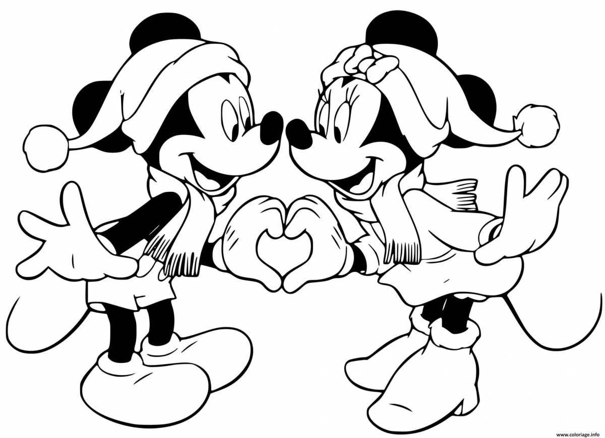 Mickey mouse playful coloring book