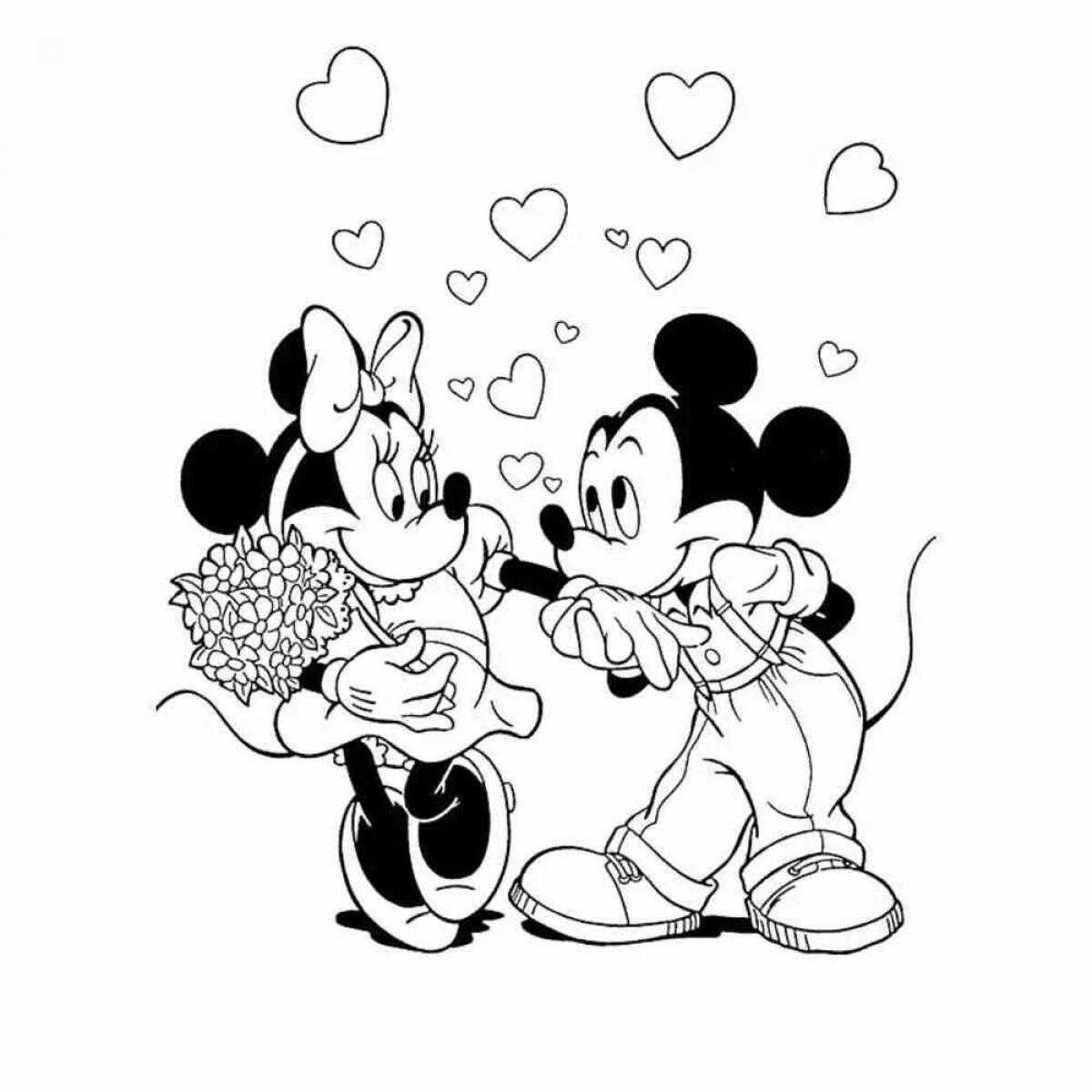 Fun coloring with mickey mouse