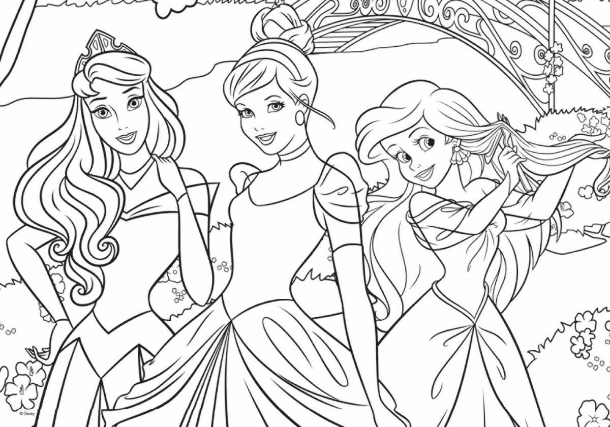 Violent coloring of all disney princesses