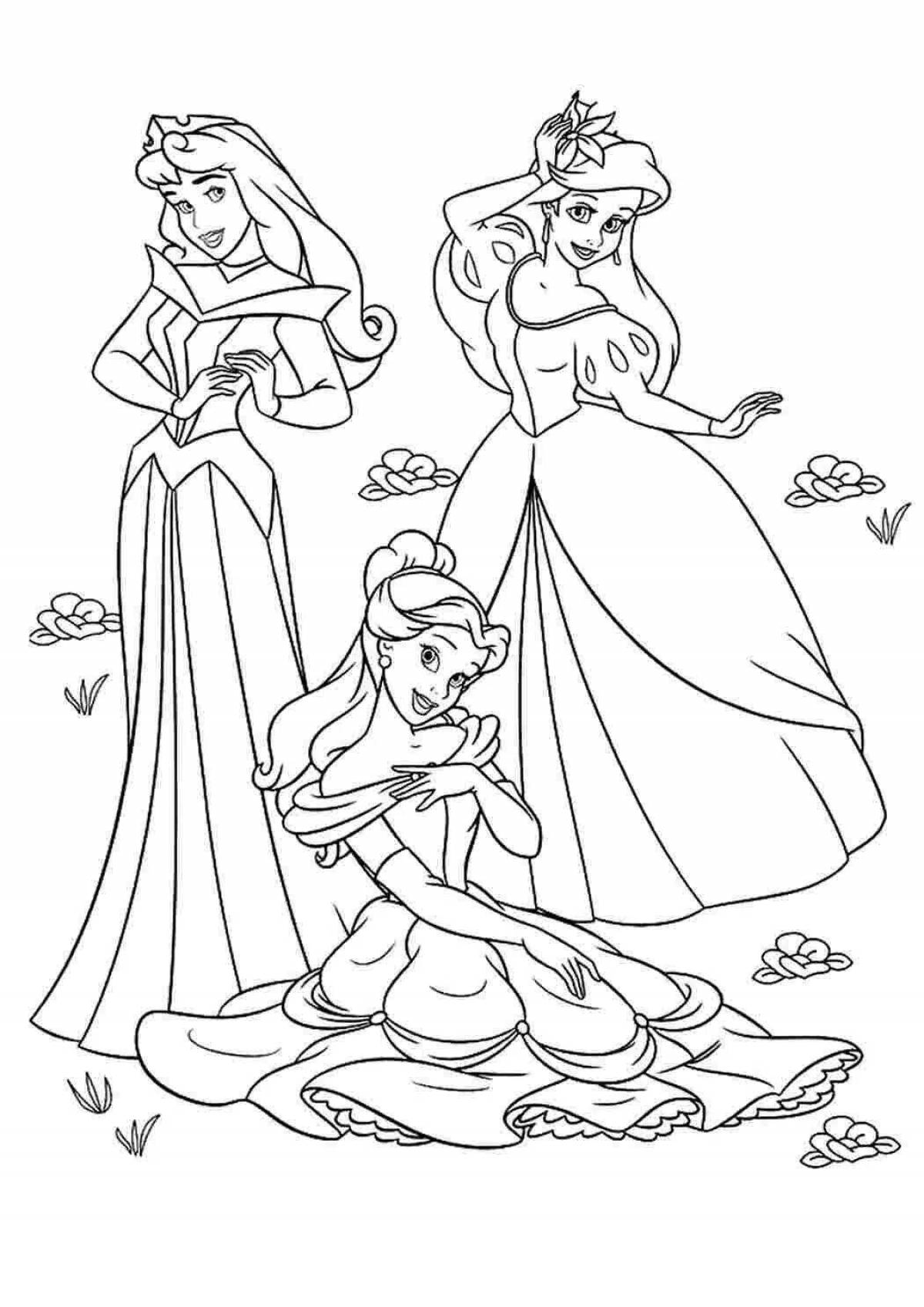 Generous coloring of all disney princesses
