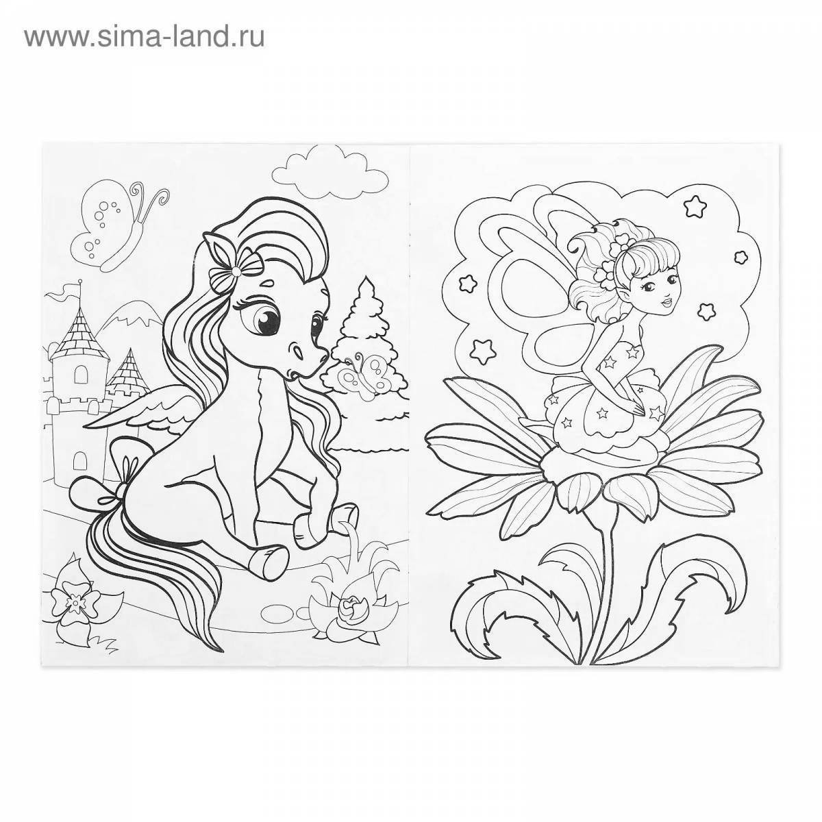 Magic coloring book for girls