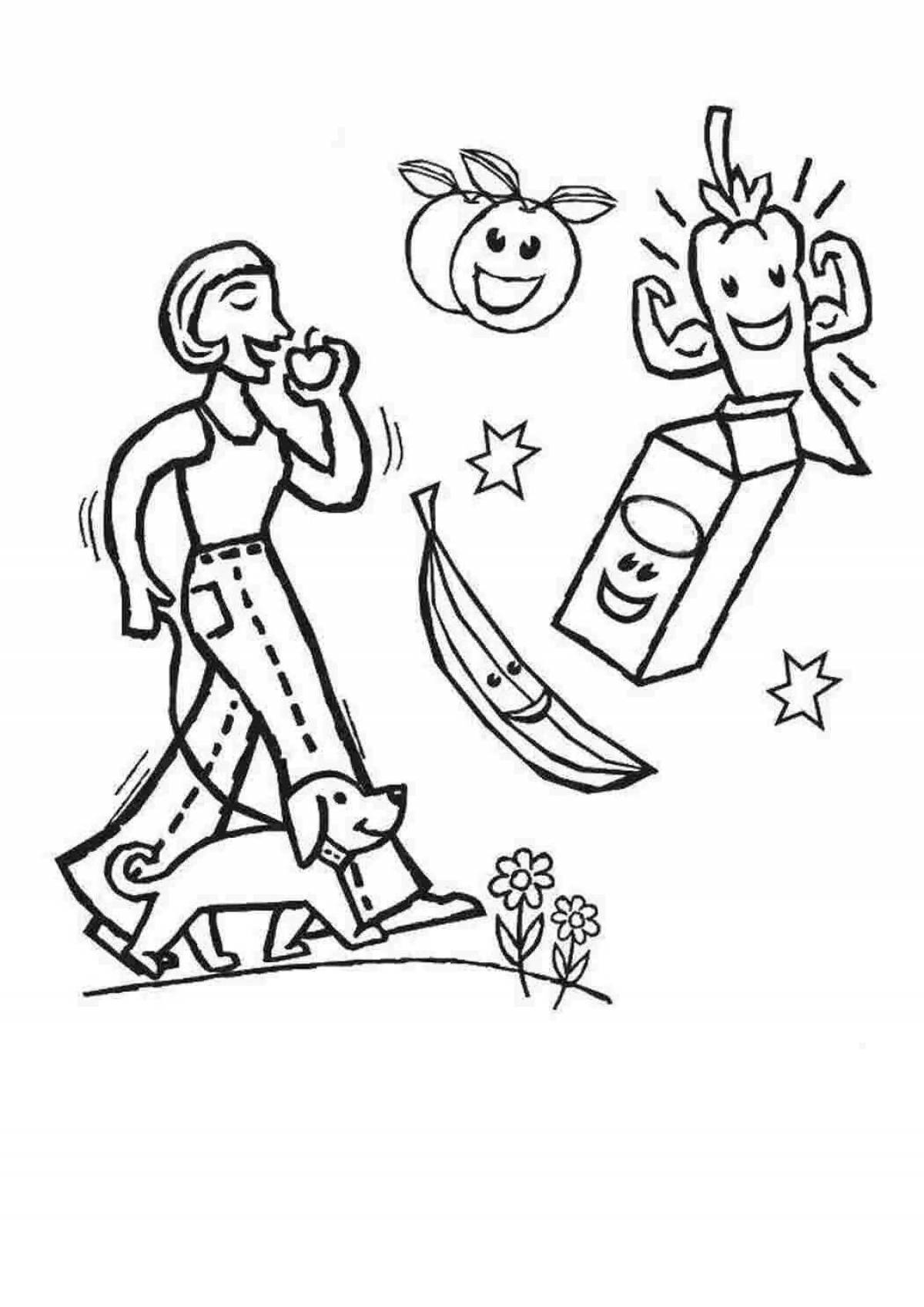 Attraction health coloring page