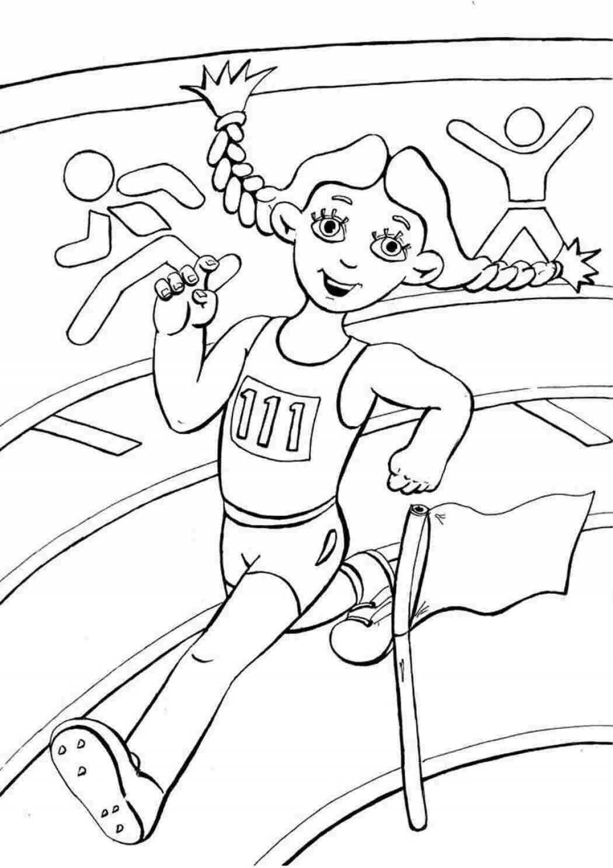 Coloring page of serene health