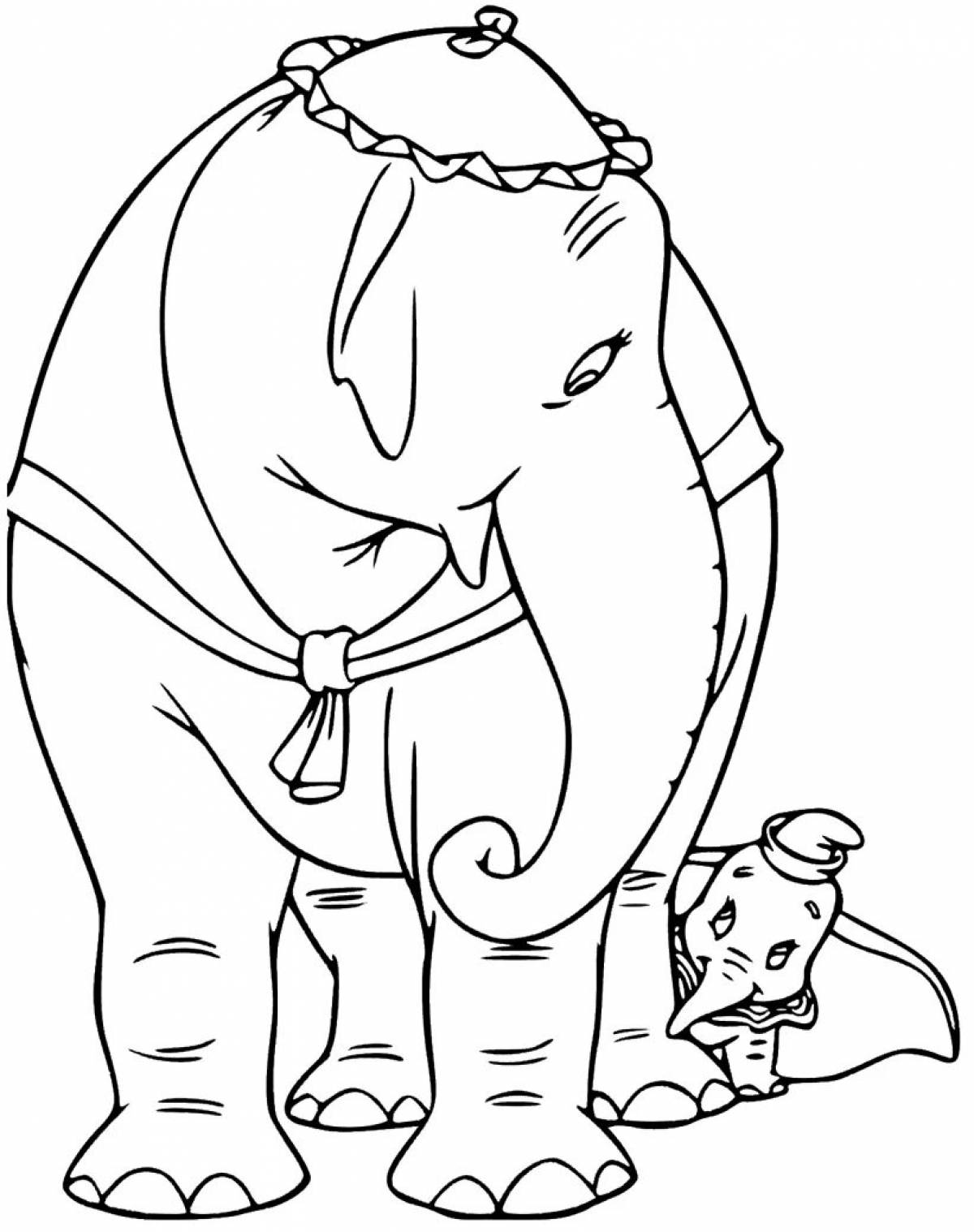 Раскраска мистический слон