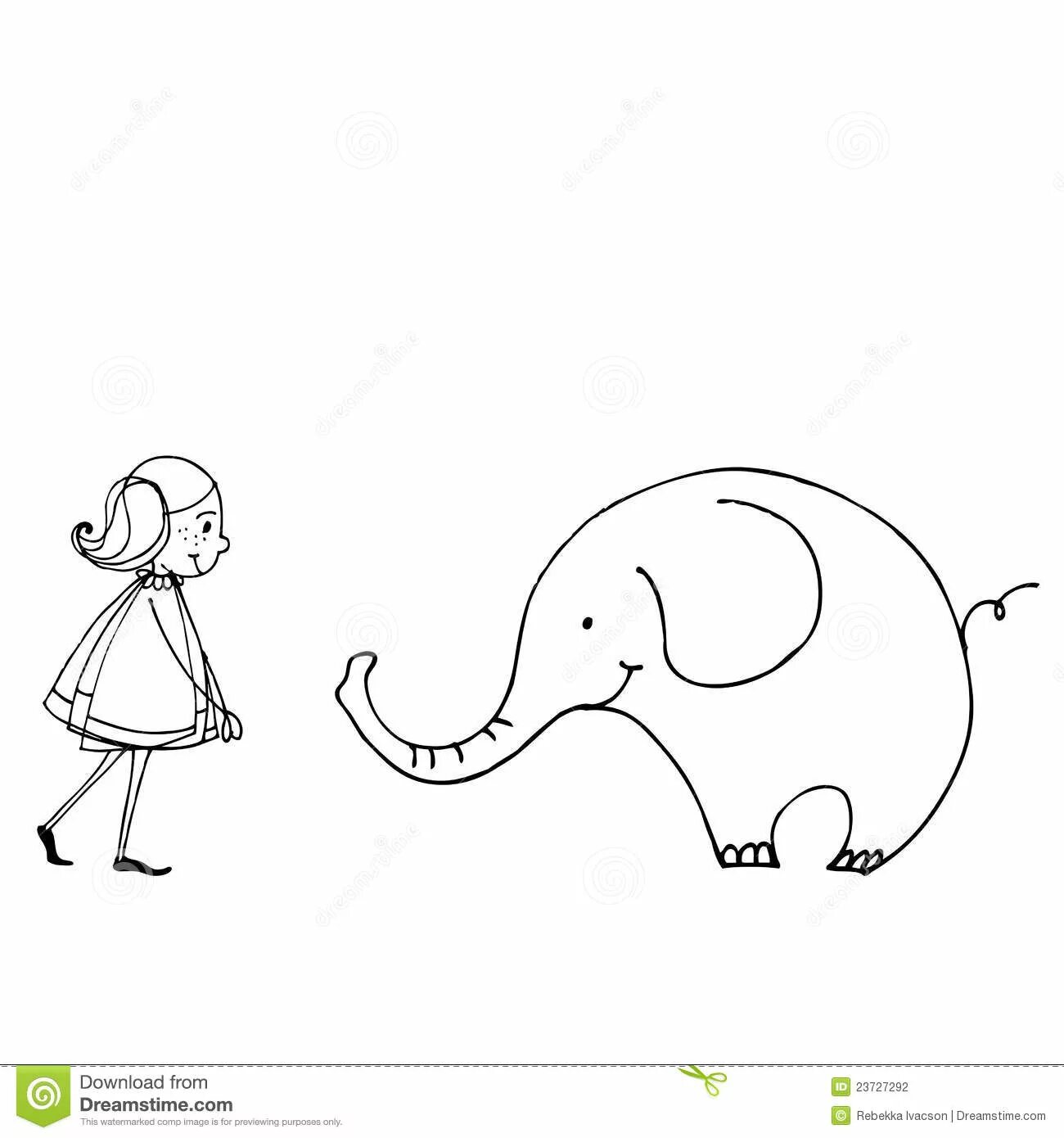 Живописная раскраска слона