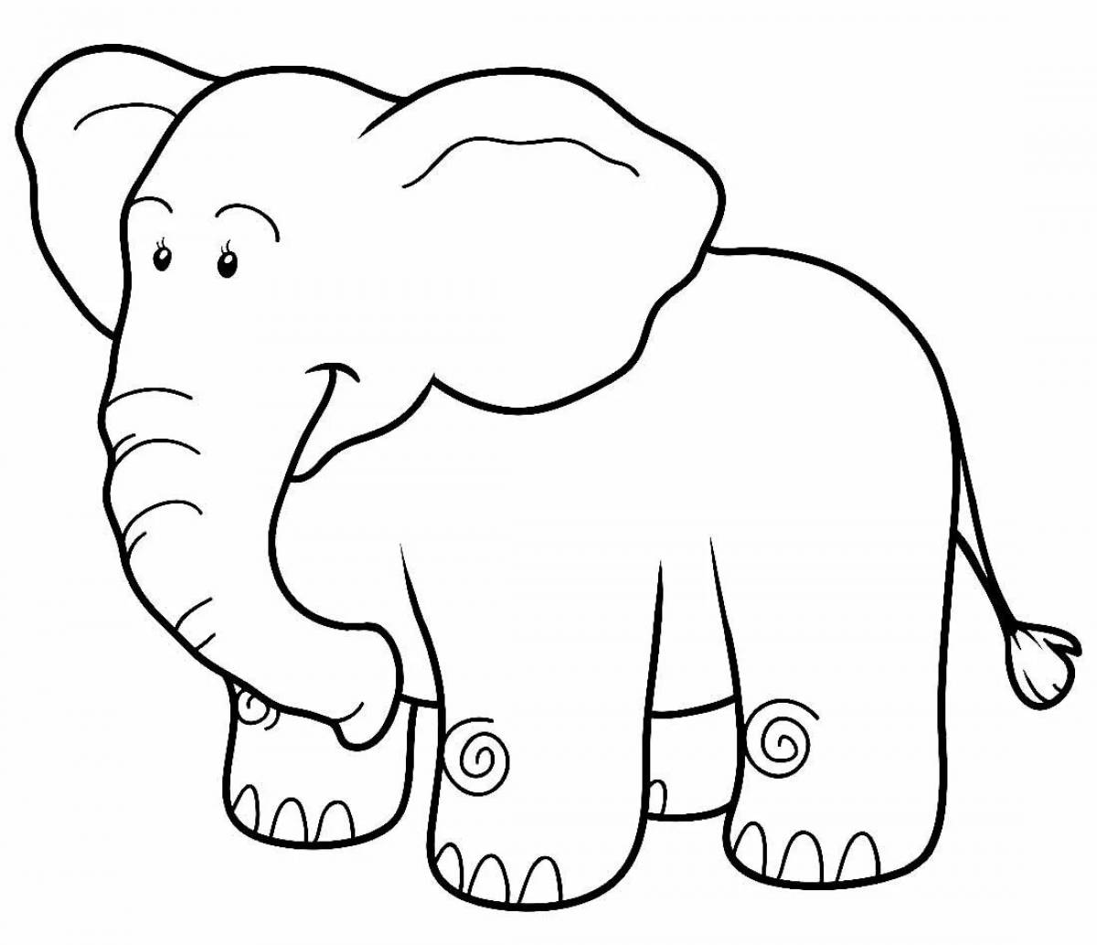 Colouring serene elephant