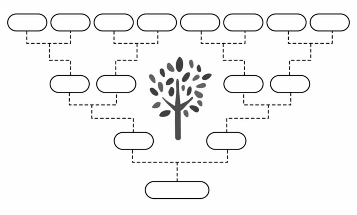 Шаблон radiant family tree для заполнения