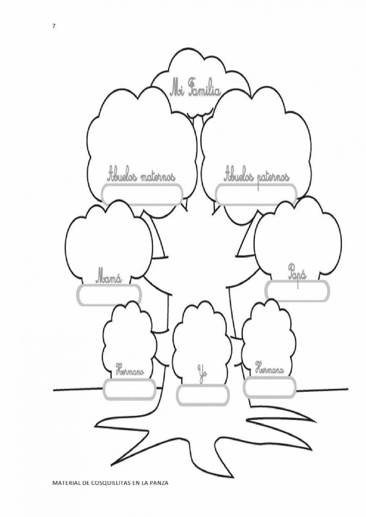 Photo Improved family tree template to fill out