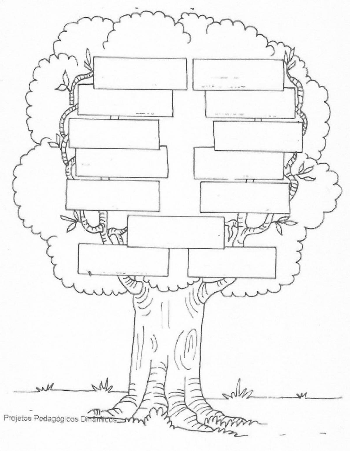 Generous family tree template to fill out