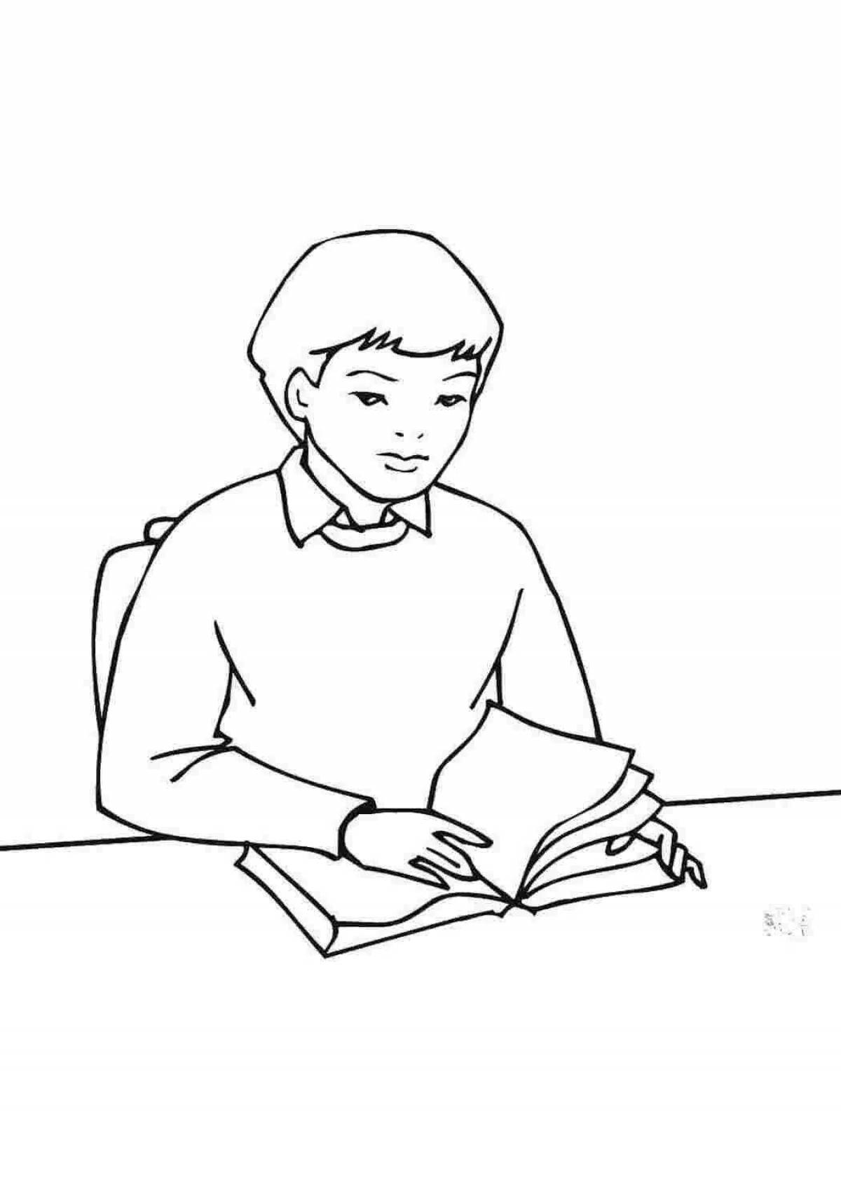 Bright how to draw a person coloring page