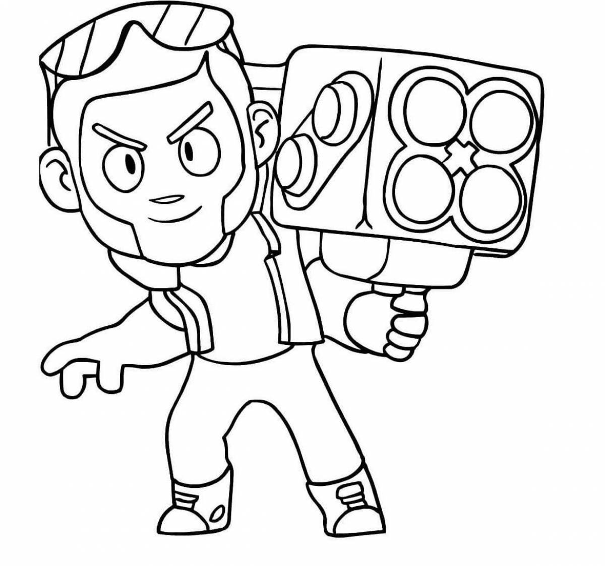 Color-explosive coloring page for boys app