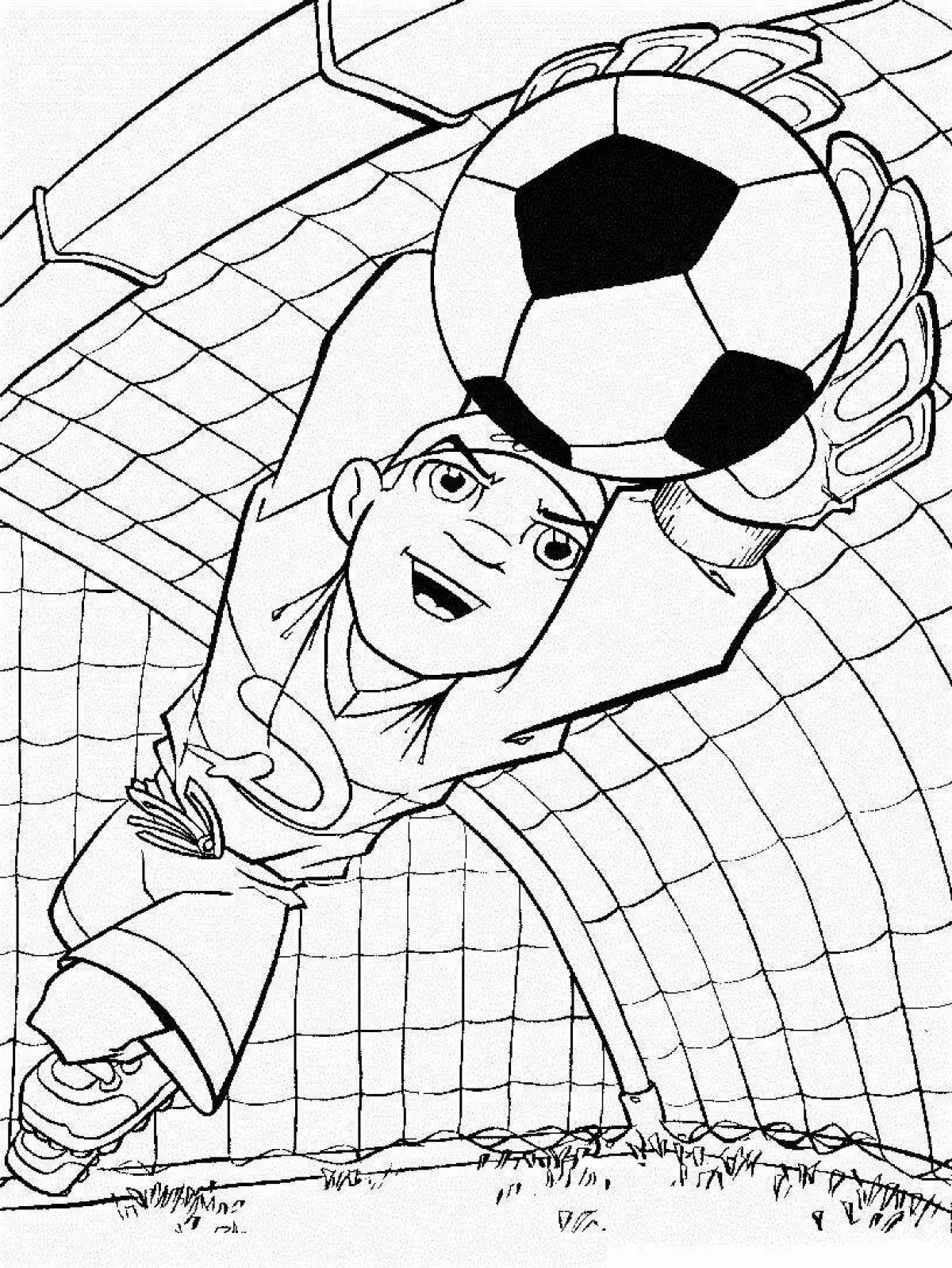 Colorful football coloring book