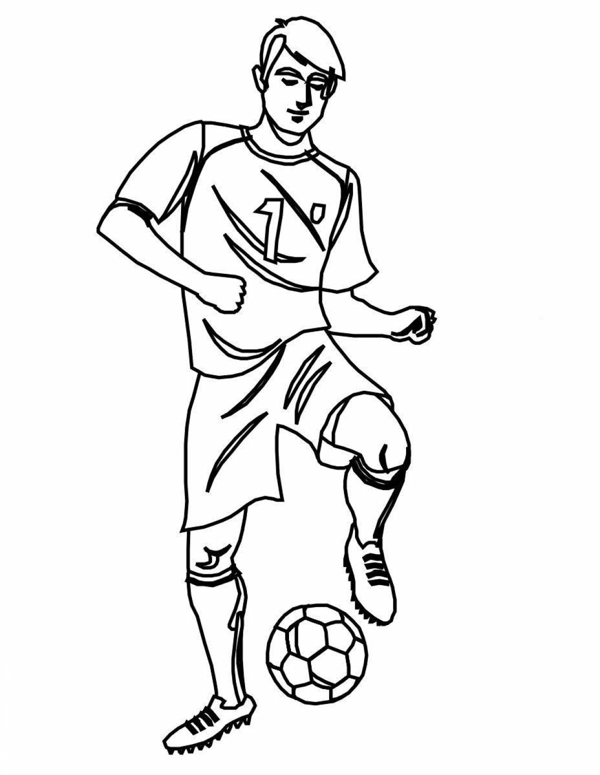 Coloring book amazing football