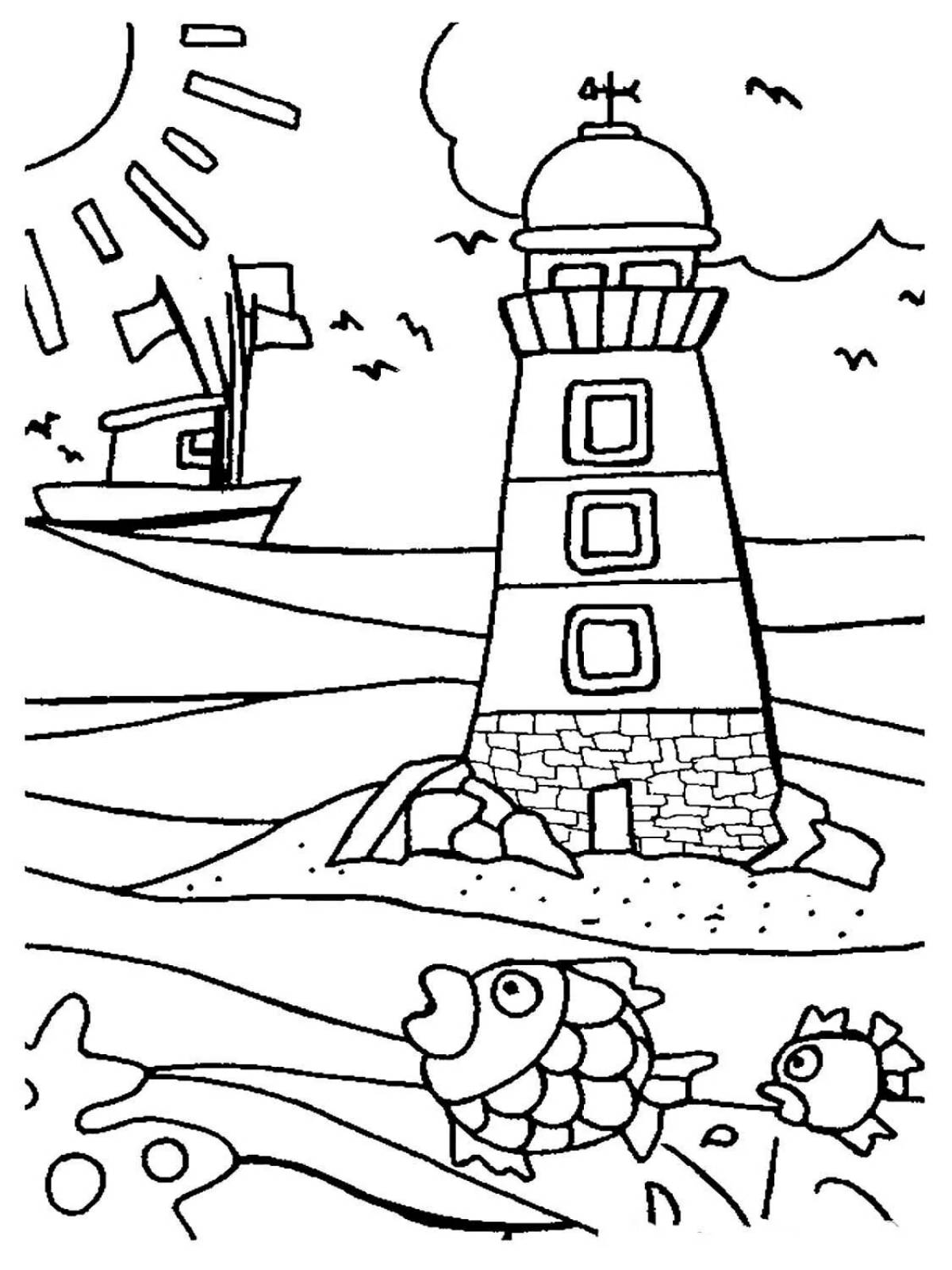 Coloring book sparkling Crimea