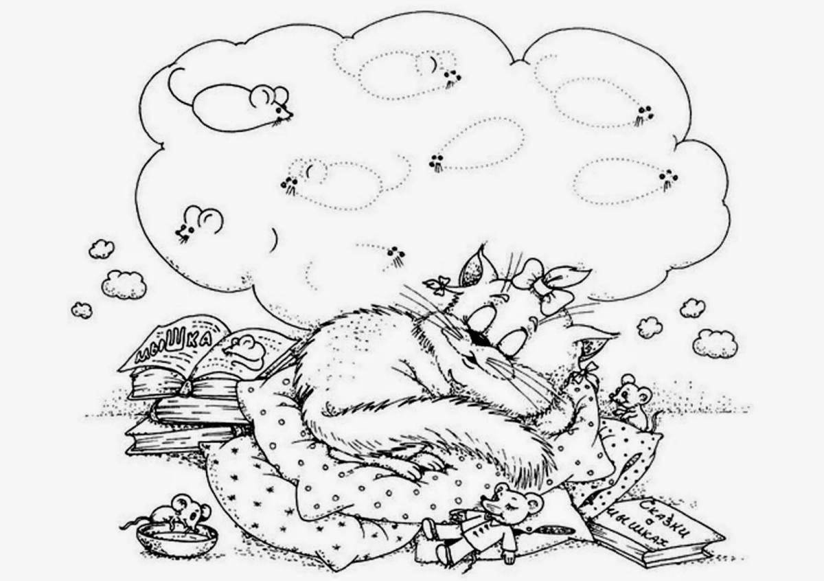 Adorable What Dreams Coloring Page