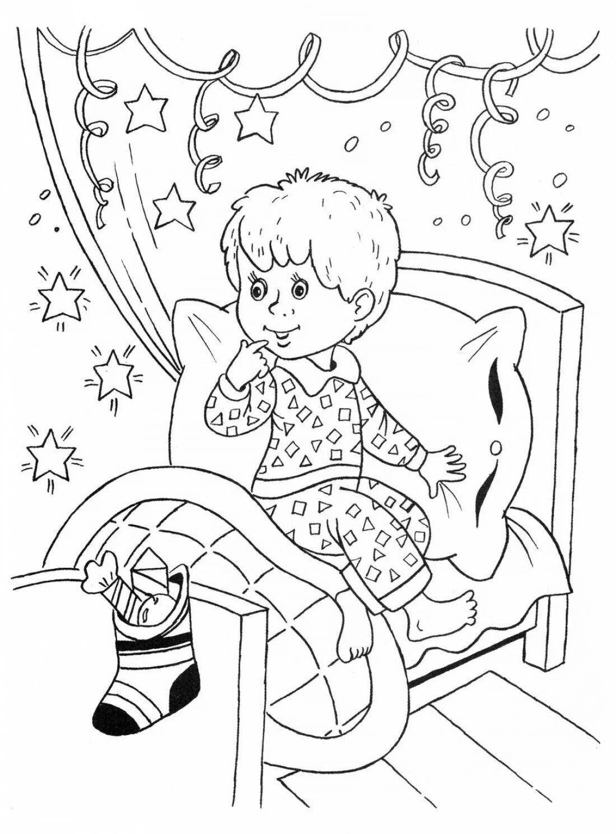 Bright coloring page why dream